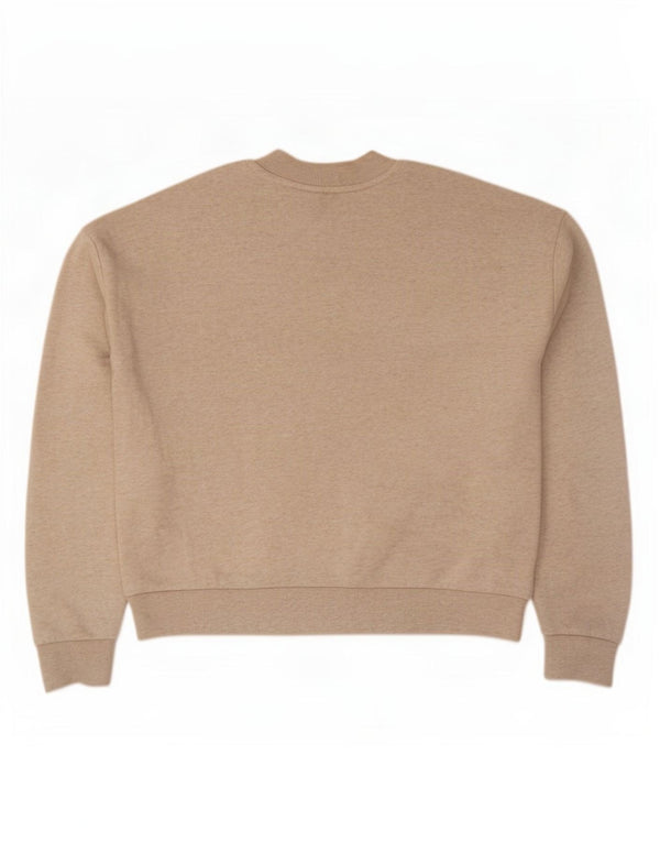 Kappa Womens Oversized Sweatshirt Jumper UK 14 Medium Beige Cotton