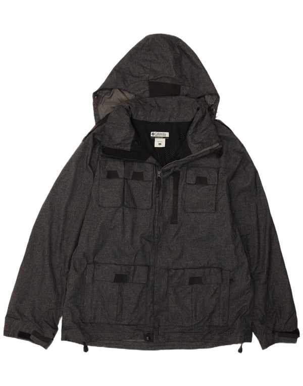 Giacca utility da uomo con cappuccio Columbia UK 40 Large Grigia in poliammide
