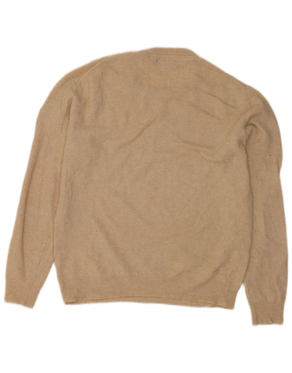 Marina Militare Mens Crew Neck Jumper Sweater Large Beige Flecked Polyamide