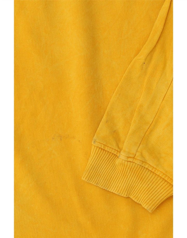 Felpa oversize da donna Zara UK 10 piccola in cotone giallo