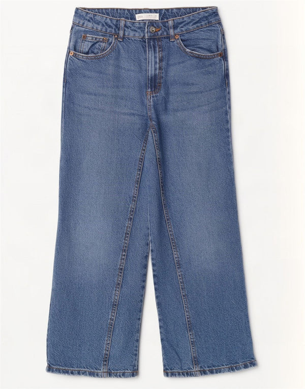 Zara Girls Wide Leg Jeans 13-14 Years W26 L25 Blue