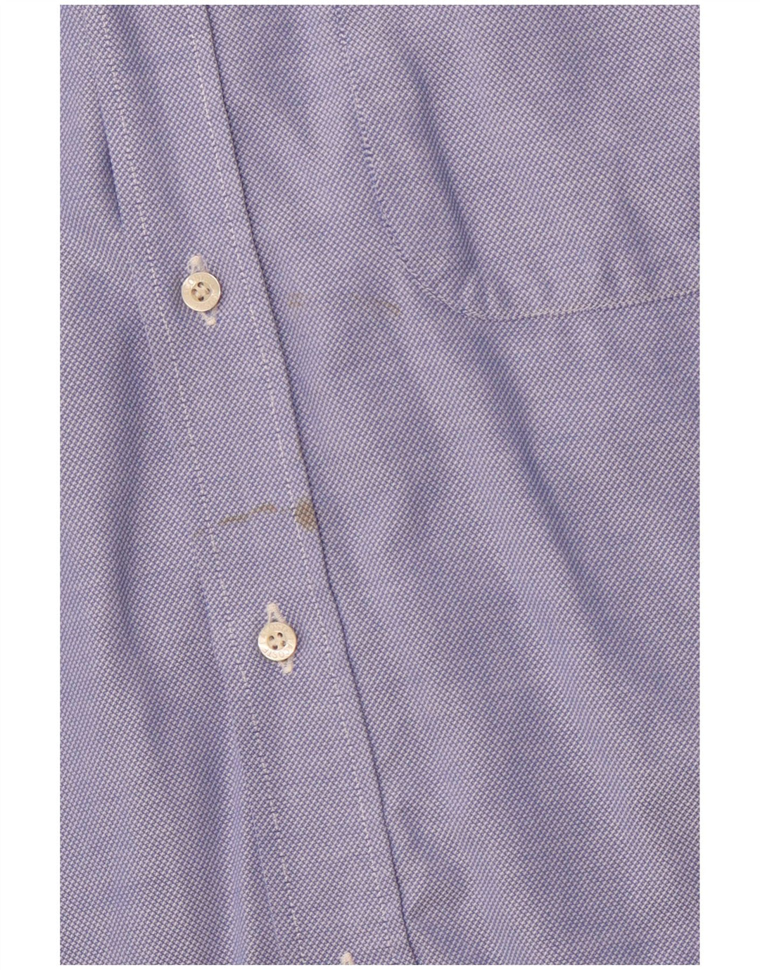 LACOSTE Camicia a maniche corte da uomo taglia 41 grande cotone blu