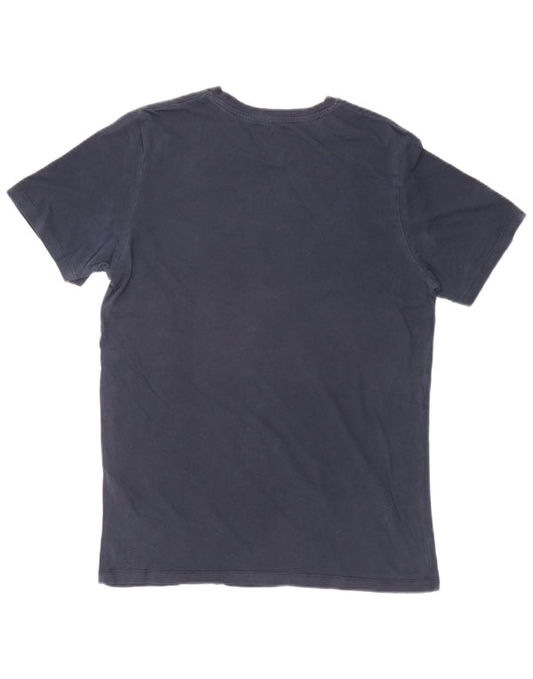 T-shirt grafica da uomo Jack & Jones Top grande in cotone blu navy