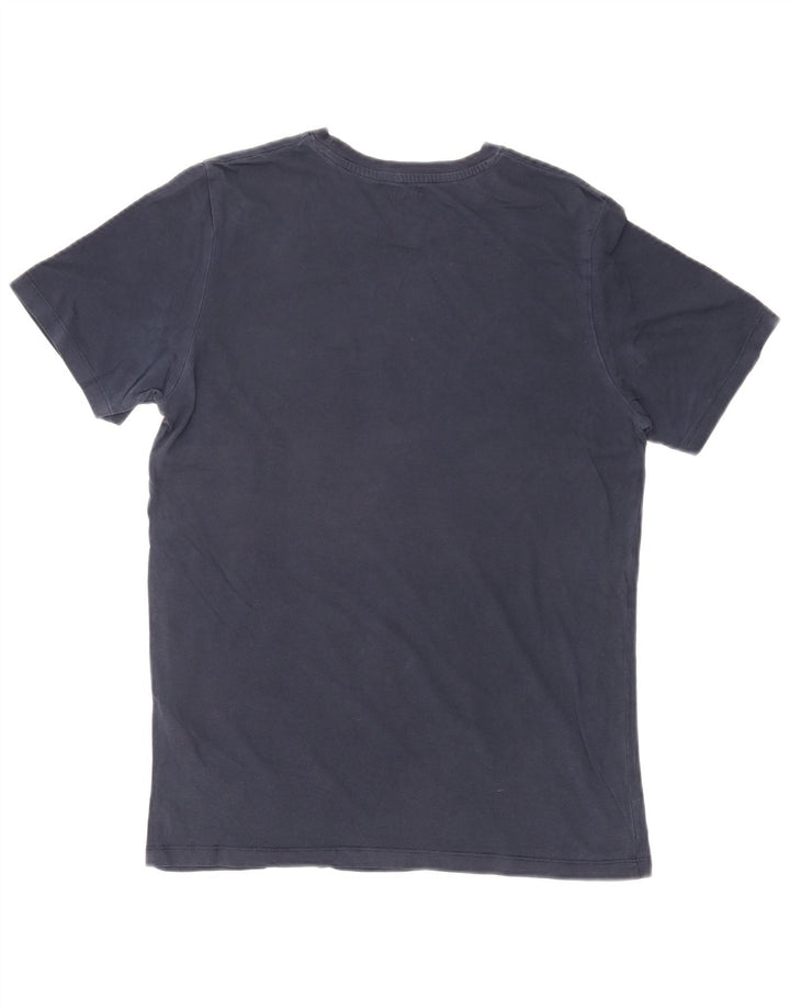 T-shirt grafica da uomo Jack & Jones Top grande in cotone blu navy