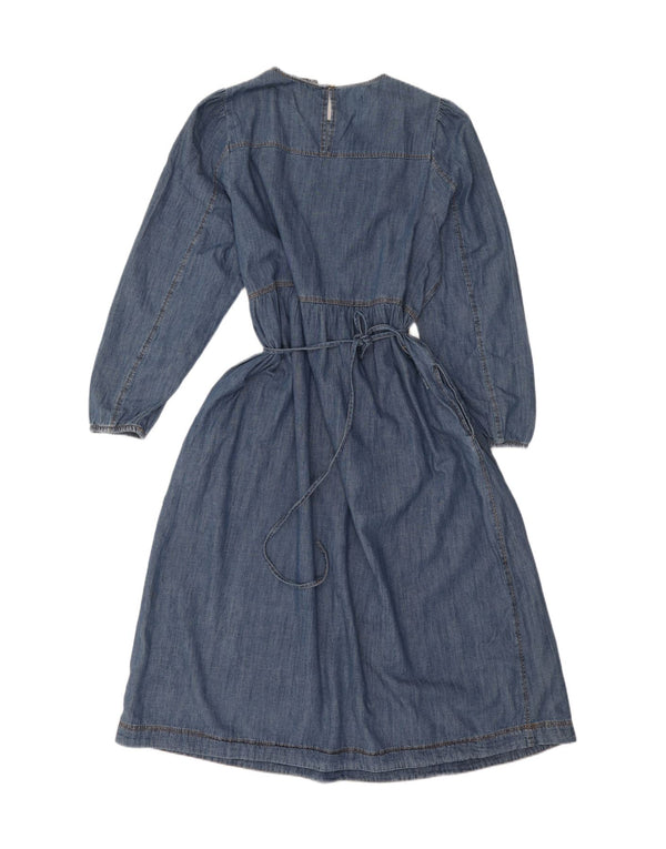 Abito in denim a maniche lunghe da donna Marks & Spencer UK 18 XL cotone blu