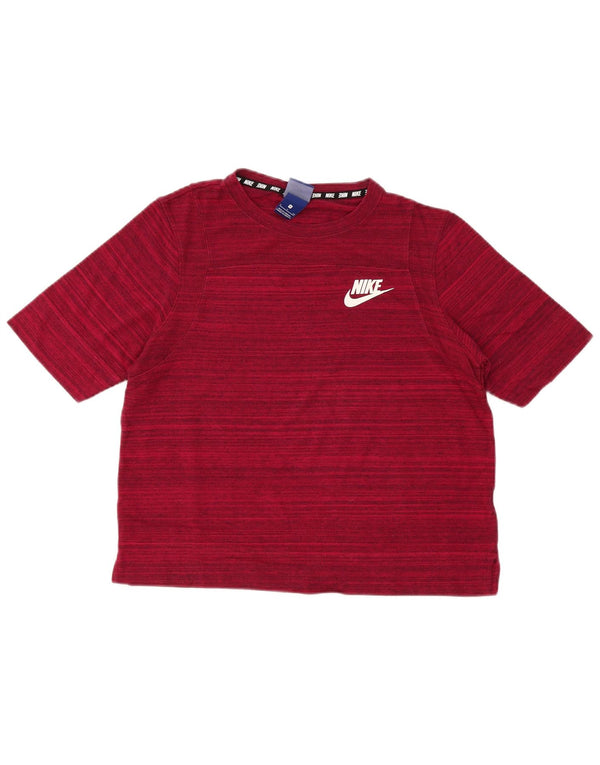 T-shirt oversize da donna Nike Top UK 10 piccola a righe bordeaux