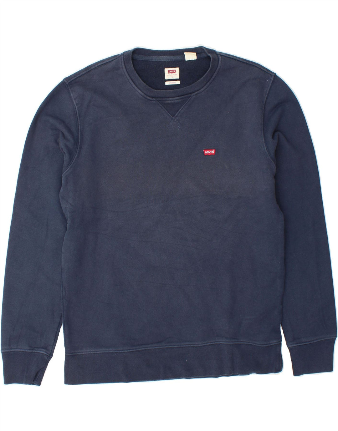 LEVI'S Mens Sweatshirt Jumper Small Navy Blue Cotton Vintage Levi's and Second-Hand Levi's from Messina Hembry 