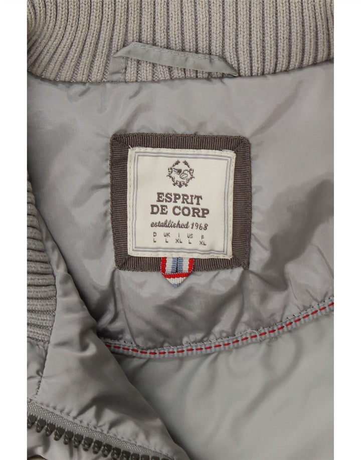 Gilet imbottito da donna Esprit UK 16 grande poliestere grigio