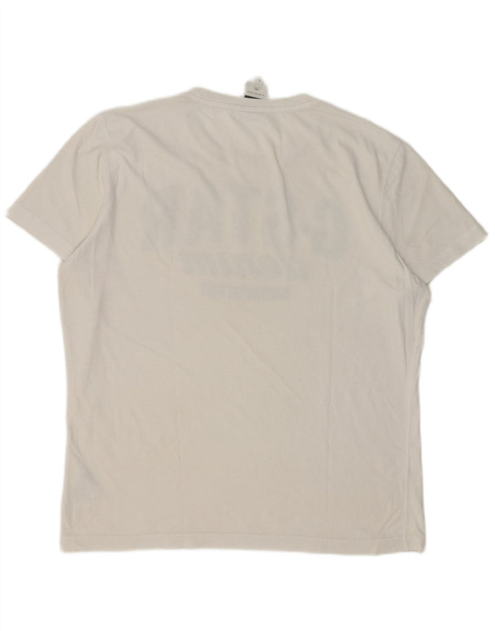 T-shirt grafica da uomo G-Star Top XL in cotone bianco