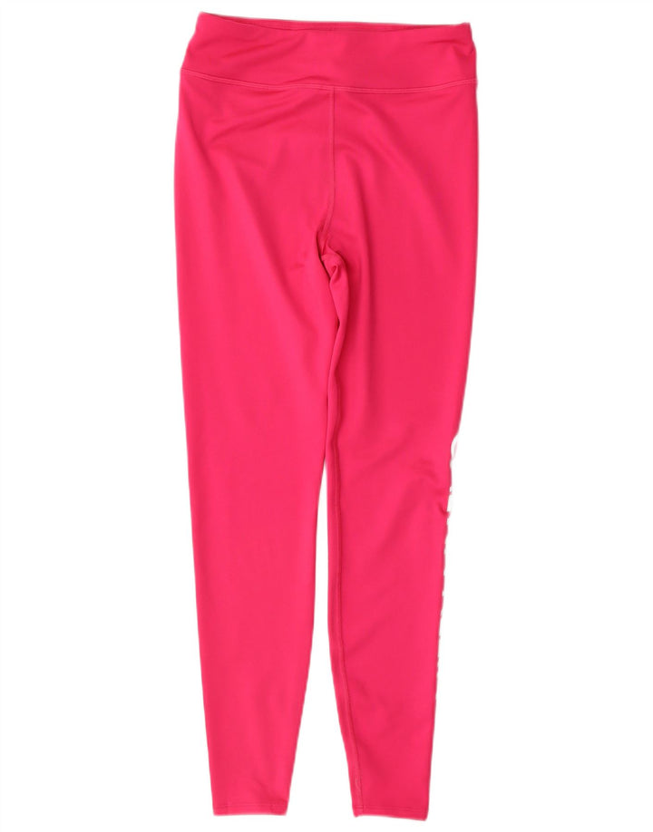 CALVIN KLEIN Womens Graphic Leggings UK 10 Small  Pink