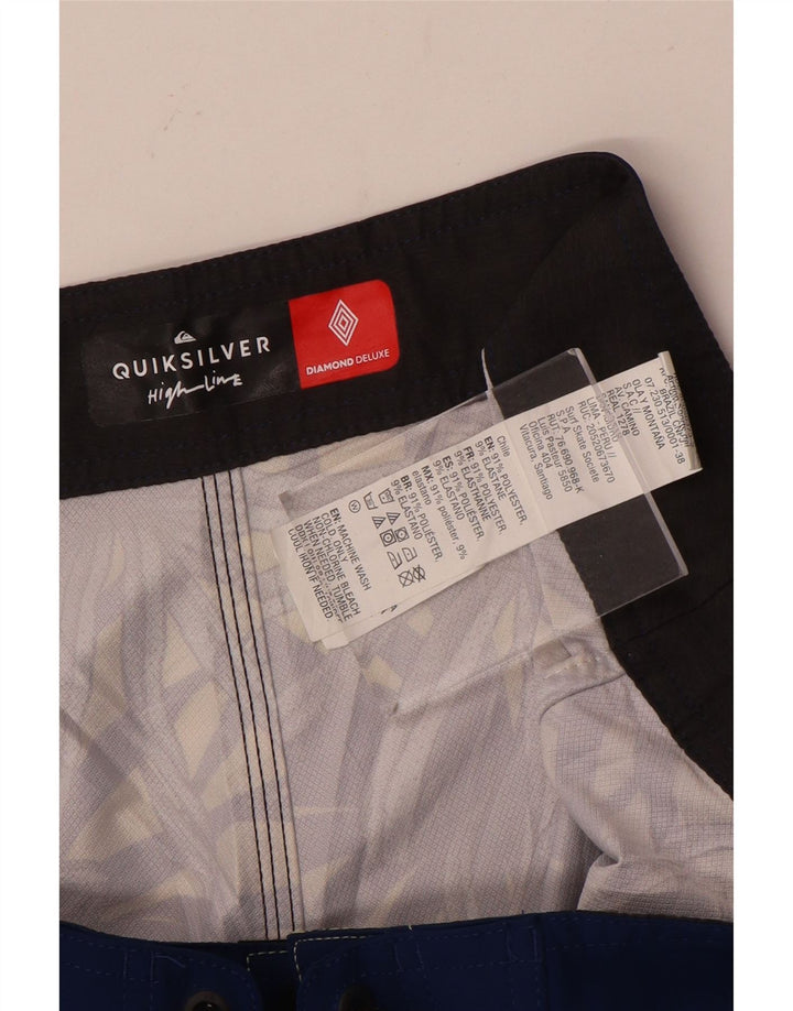 Pantaloncini da bagno da uomo Quiksilver grandi in poliestere floreale blu