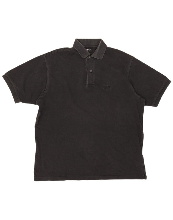 Polo da uomo Hugo Boss XL in cotone nero
