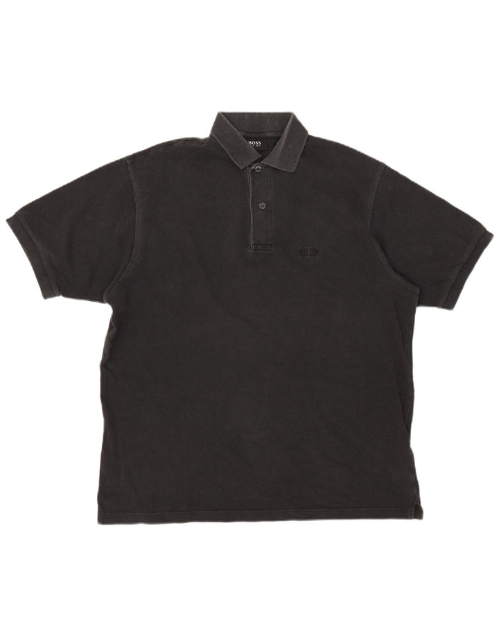 Polo da uomo Hugo Boss XL in cotone nero