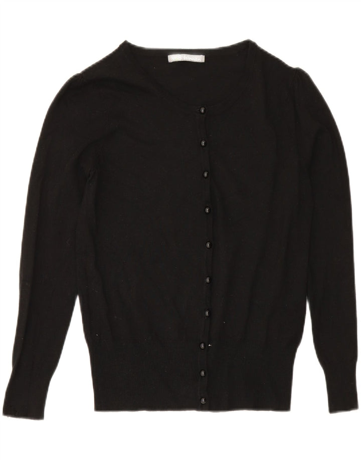 Maglione cardigan da donna Marks & Spencer UK 10 piccolo viscosa nera