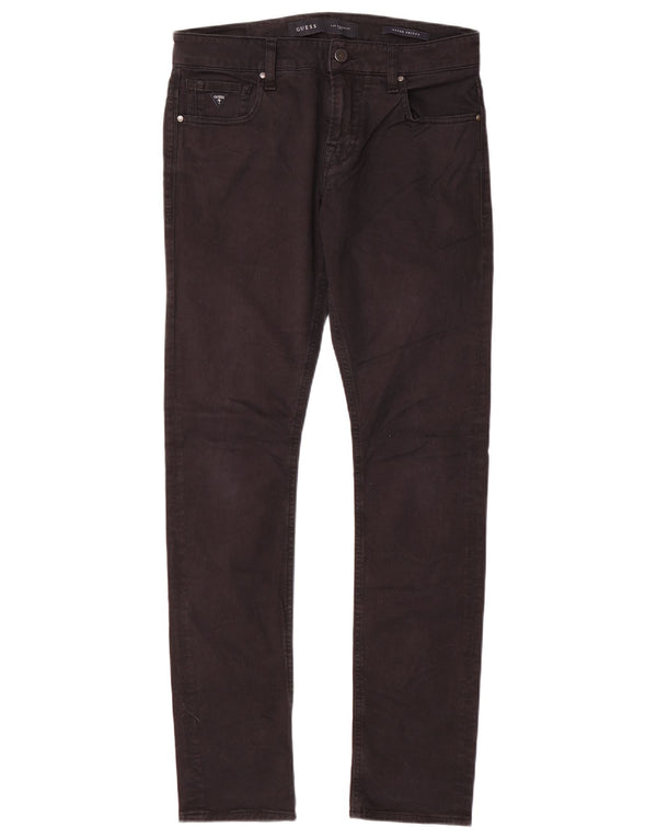 Pantaloni casual super skinny da uomo Guess W31 L32 cotone nero