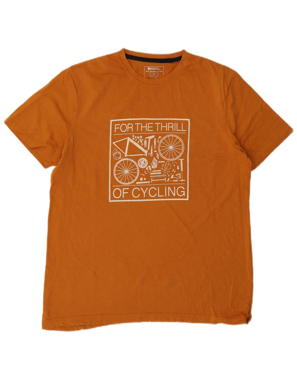 T-shirt grafica da uomo Mountain Warehouse Top grande in cotone arancione