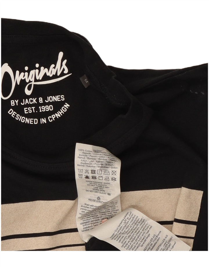 T-shirt grafica da uomo Jack & Jones Top in cotone nero medio