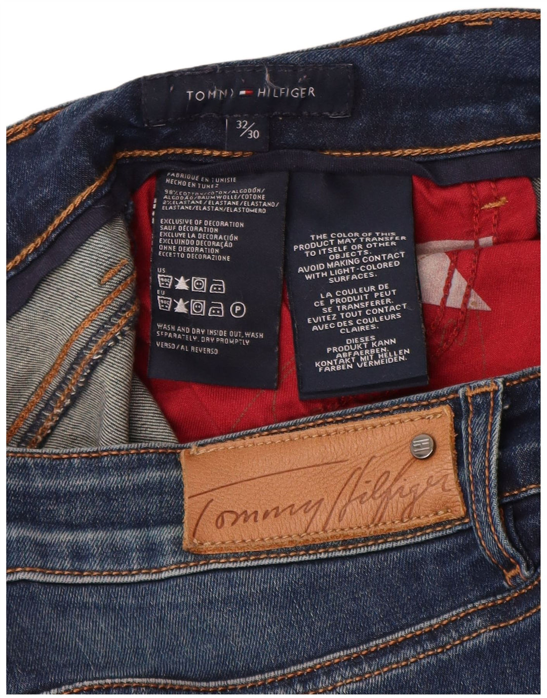 Jeans bootcut da donna Tommy Hilfiger W32 L30 cotone blu navy