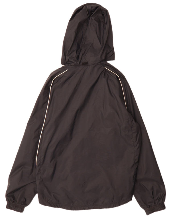 Giacca antipioggia da uomo Nike con cappuccio UK 38 Medium Black Nylon Sports
