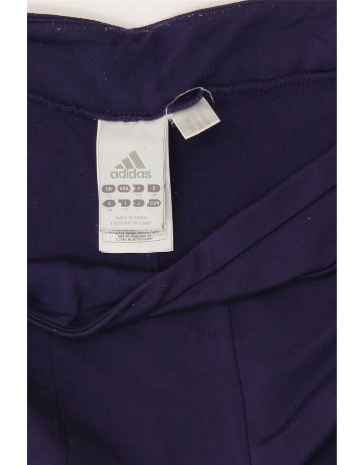 Pantaloni da tuta da donna Adidas UK 12 Medium Blu Navy Poliestere