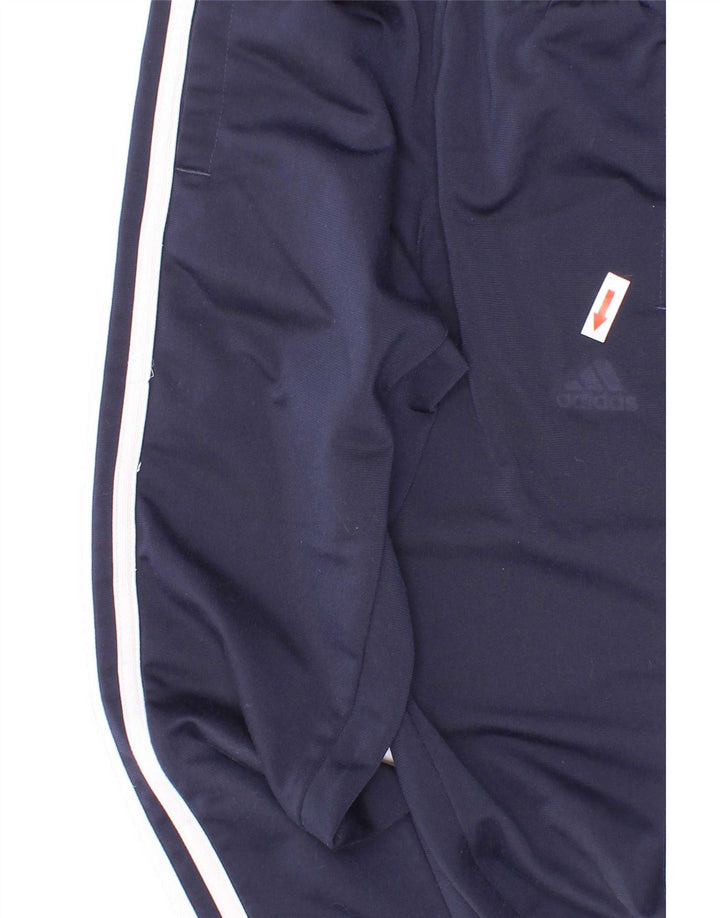 Pantaloni della tuta Adidas Aeroready da ragazzo 7-8 anni in poliestere blu navy
