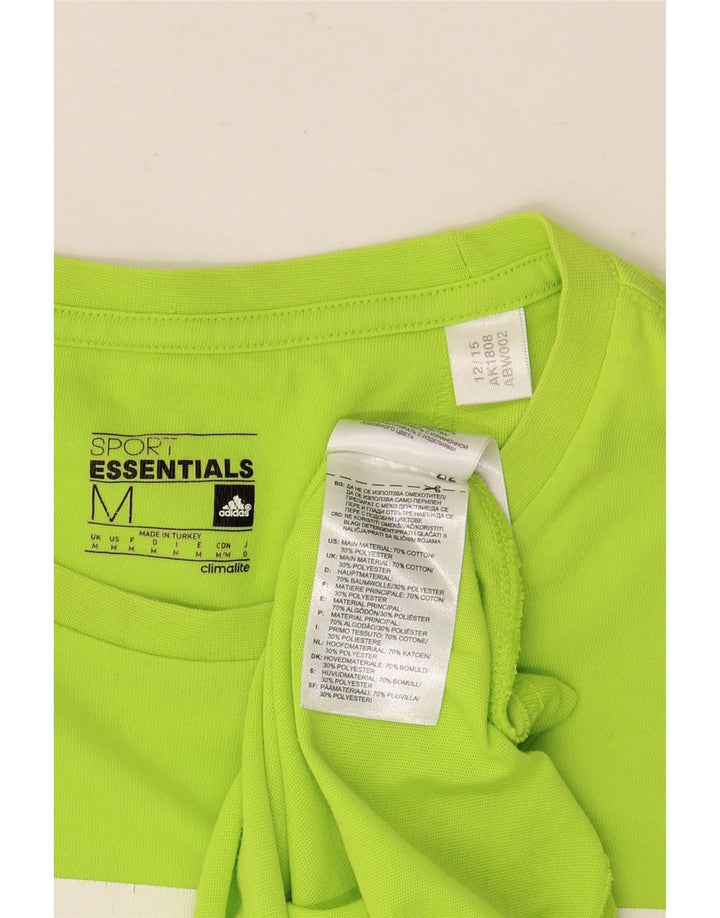 T-shirt grafica ADIDAS da uomo Climalite Top in cotone verde medio