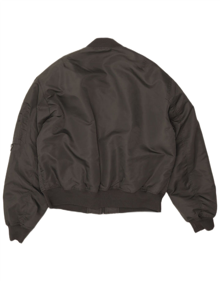 Giubbotto bomber da uomo ZARA UK 40 Large grigio poliestere