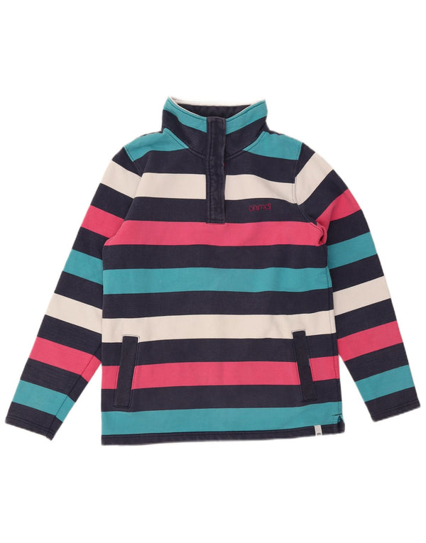 ANIMAL Felpa da donna Maglione UK 10 Piccola a righe multicolore