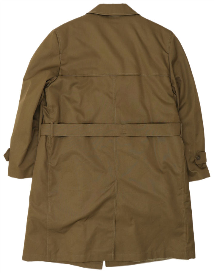 Trench da uomo vintage UK 40 grande color kaki