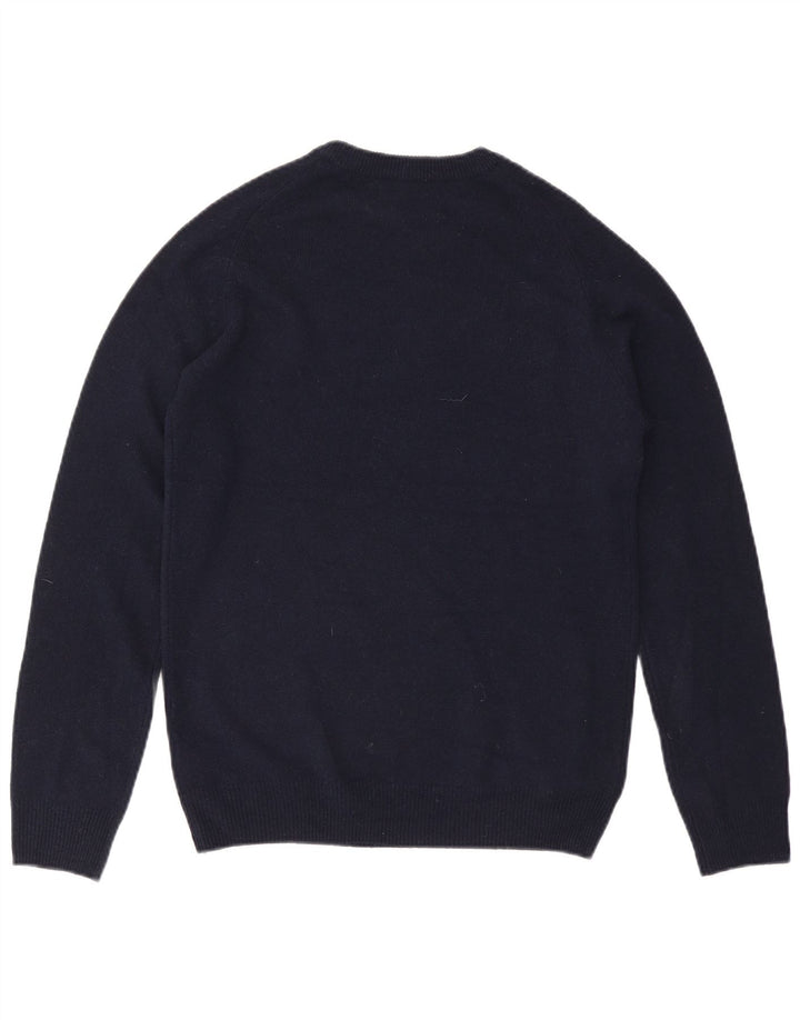 Maglione maglione girocollo da uomo Marks & Spencer piccolo in lana blu navy