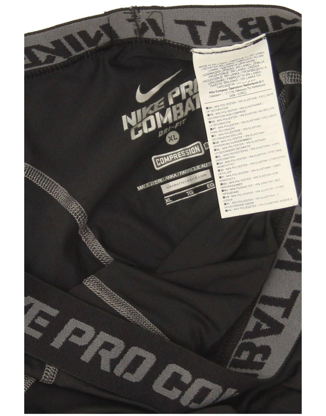 Leggings grafici Nike Dri Fit da ragazzo 13-14 anni XL poliestere nero
