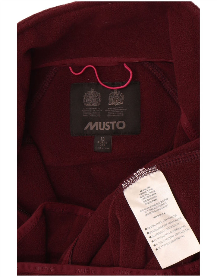 Giacca in pile da donna Musto UK 12 Poliestere bordeaux medio