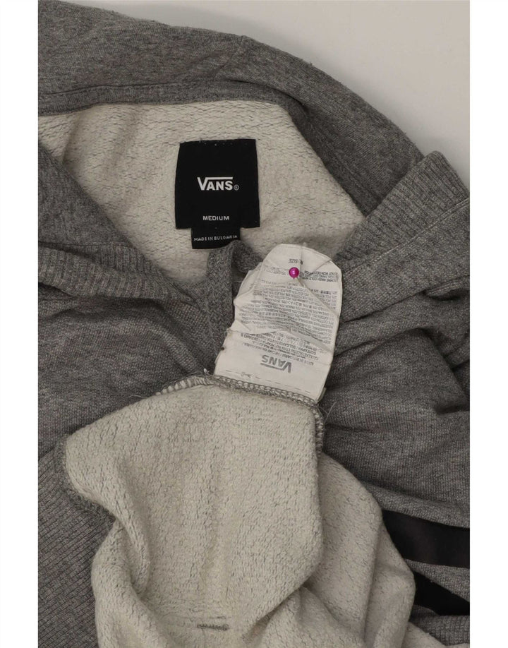 Felpa con cappuccio grafica da uomo Vans in cotone grigio medio