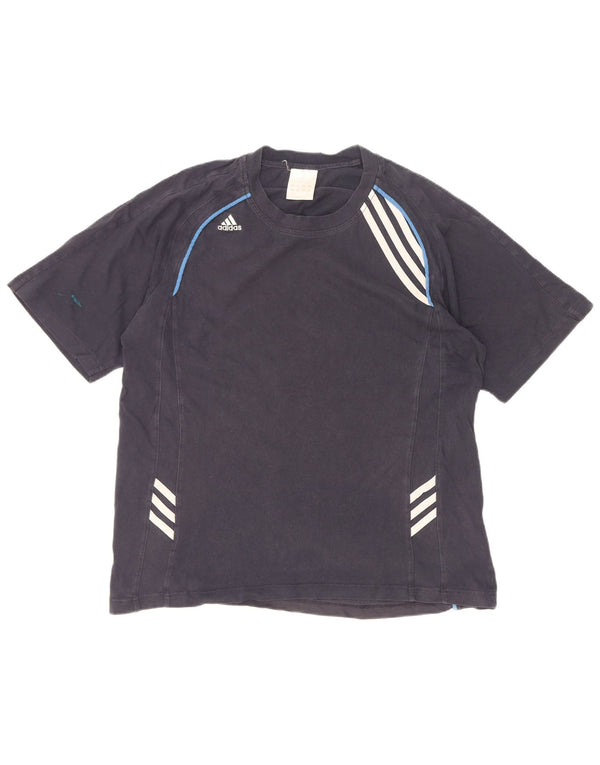 T-shirt da uomo Adidas Top XL blu navy in cotone
