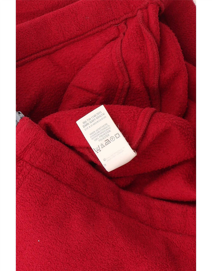 Giacca in pile oversize da donna Marks & Spencer UK 14 Large Rosso Poliestere