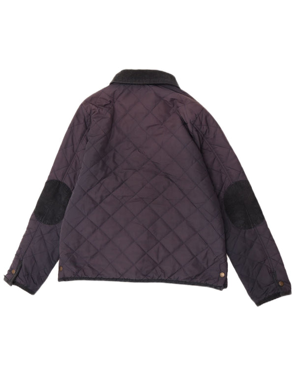 Giacca trapuntata da donna Jack Wills UK 14 grande nylon blu navy