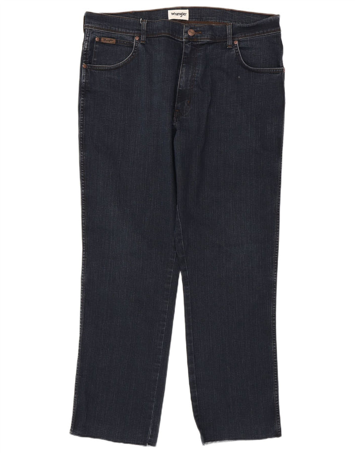 Jeans dritti da uomo Wrangler W38 L31 blu navy