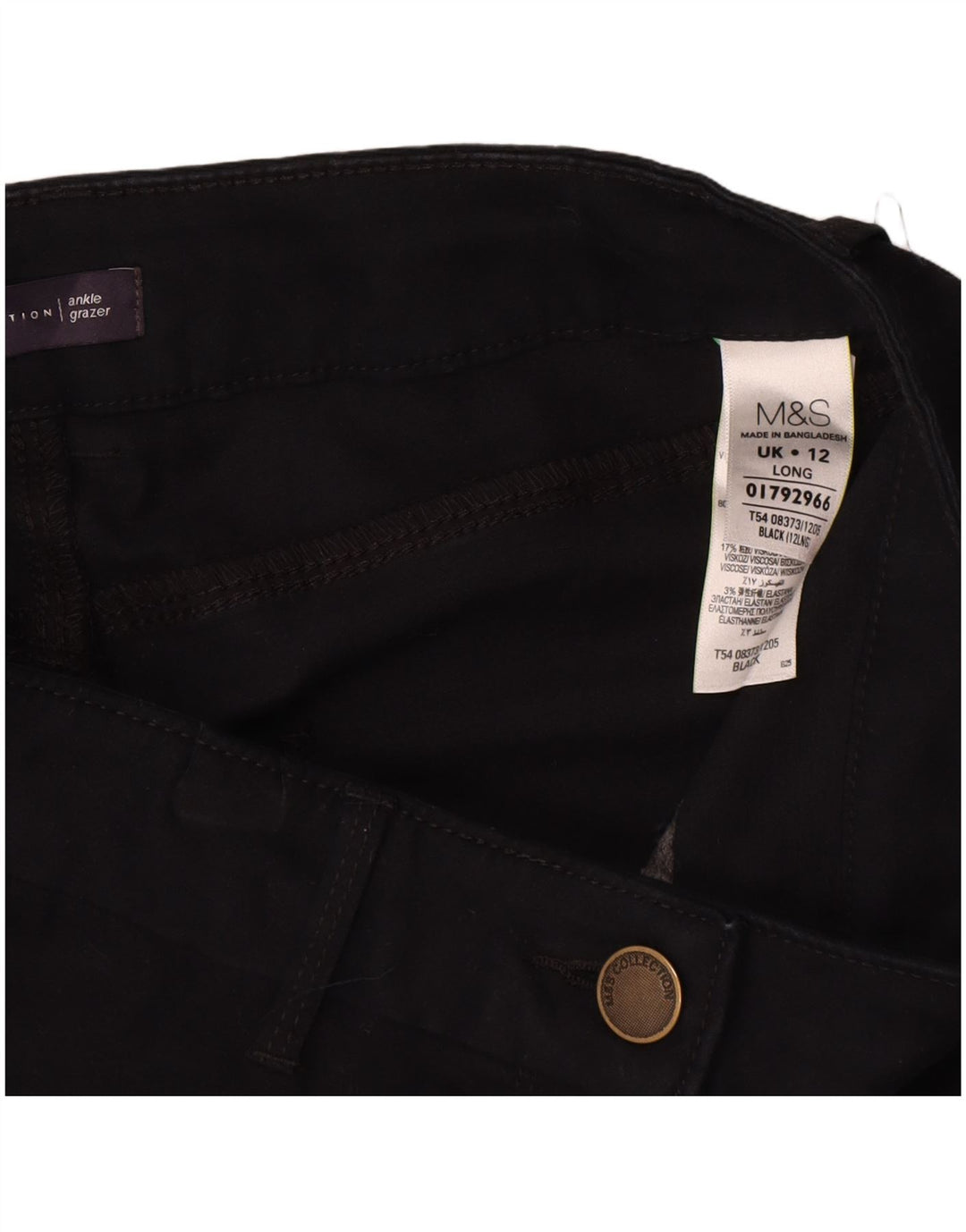 Pantaloni cargo slim da donna Marks & Spencer UK 12 medi W30 L29 blu navy