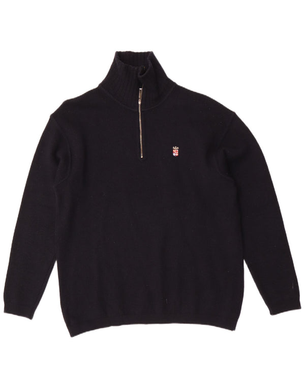 Maglione da uomo con collo con zip Armata Di Mare blu navy medio