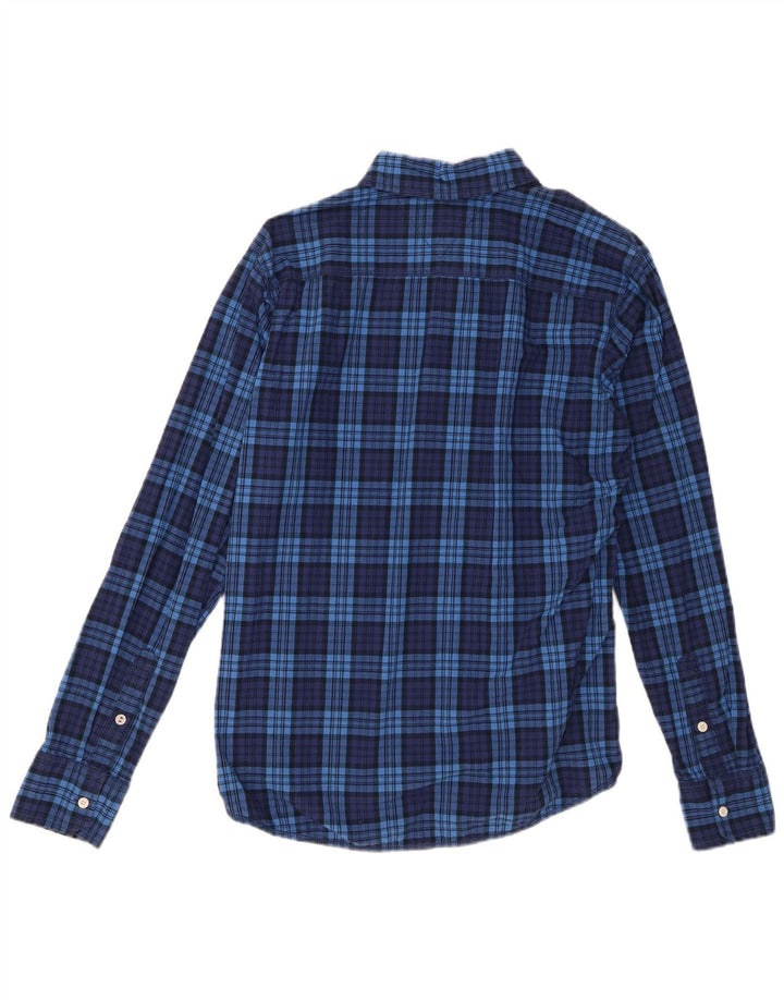 Camicia da uomo Tommy Hilfiger a quadri grandi in cotone blu