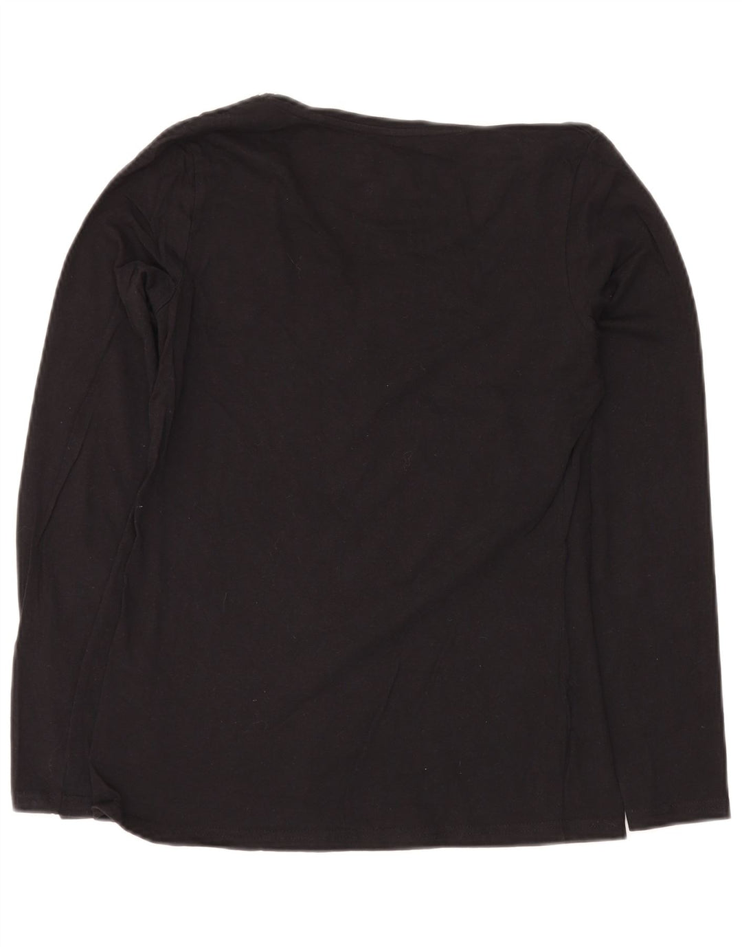 LOTTO Top da donna a maniche lunghe UK 10 piccolo cotone nero