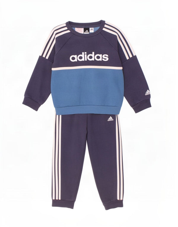 Tuta intera Adidas da bambino con grafica 18-24 mesi, colore blu navy