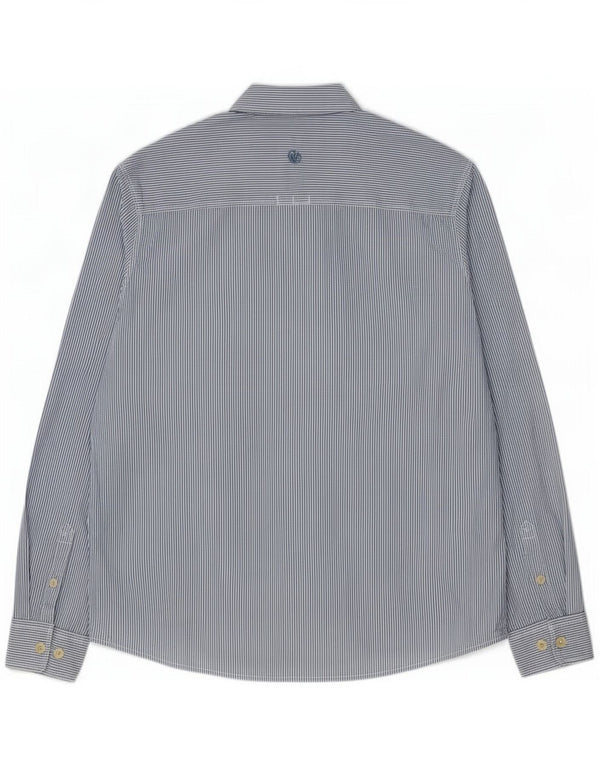 Fat Face Mens Shirt Large Blue Pinstripe Cotton