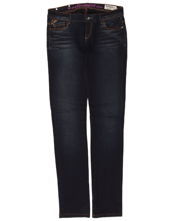 Desigual Jeans Slim da Donna W30 L32 Blu Navy Cotone
