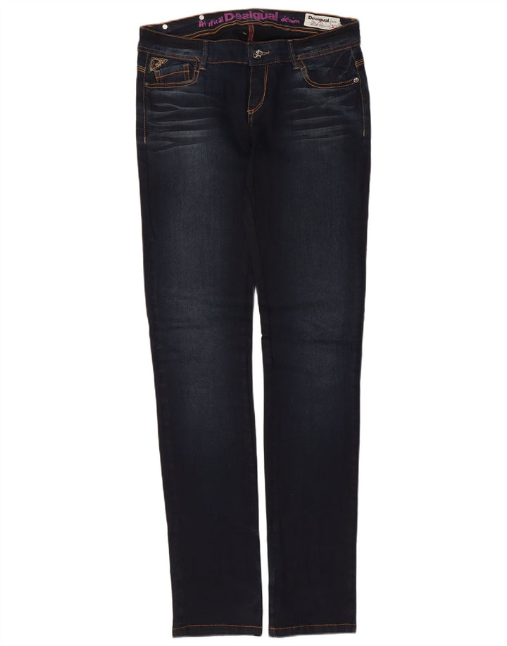 Desigual Jeans Slim da Donna W30 L32 Blu Navy Cotone