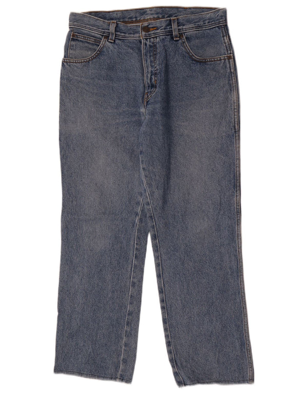 Jeans dritti da uomo Wrangler vestibilità regolare W32 L27 cotone blu