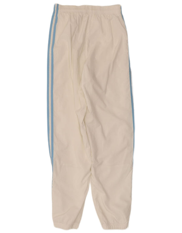 ADIDAS Womens Tracksuit Trousers Joggers UK 10 Small White Polyester