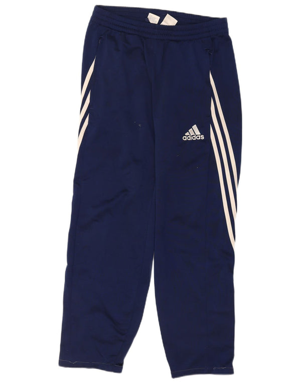 Pantaloni da tuta da uomo Adidas Small in poliestere blu navy