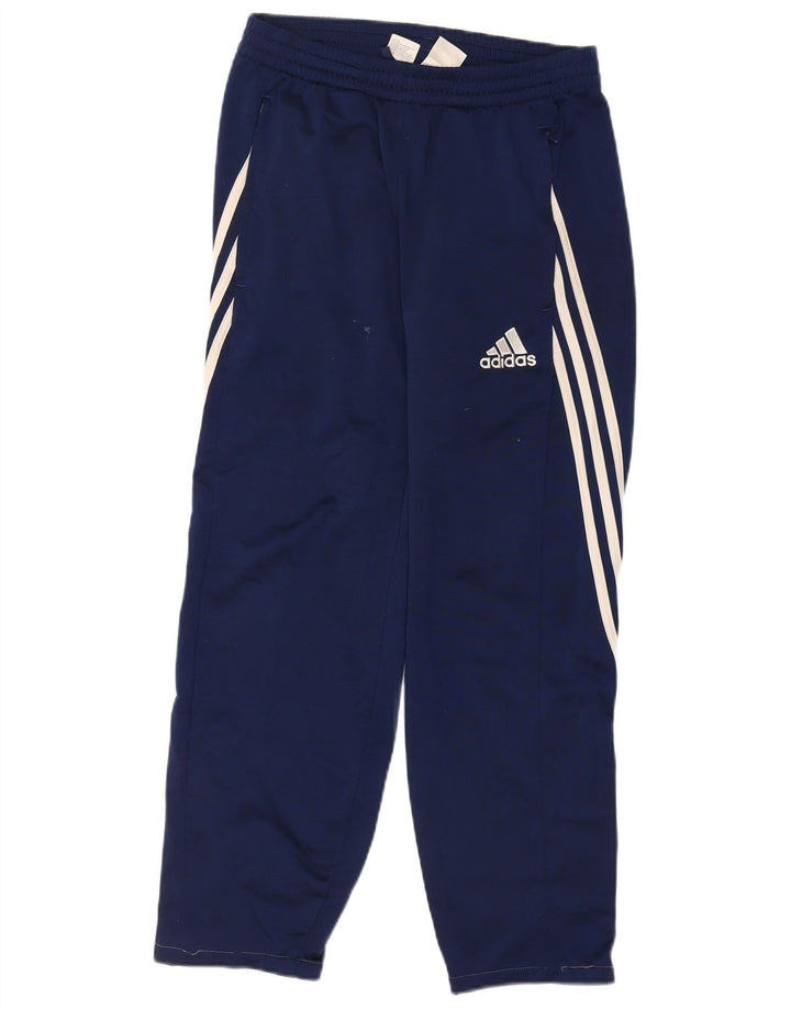 Pantaloni da tuta da uomo Adidas Small in poliestere blu navy