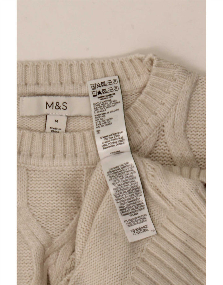 Maglione maglione girocollo da donna Marks & Spencer UK 14 Beige medio